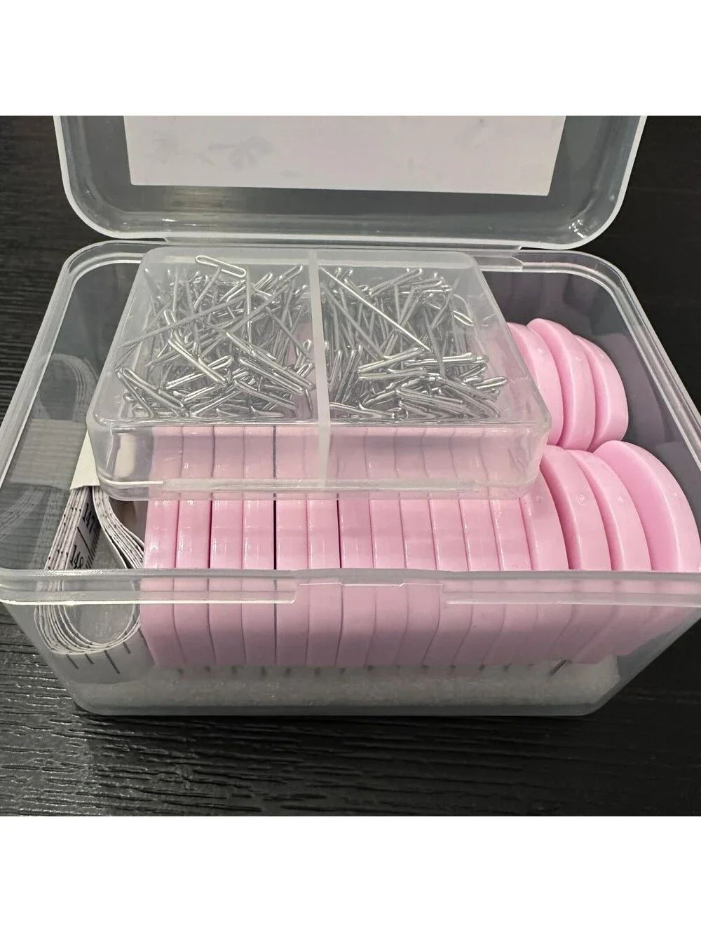 Knit Blocking Combs Set 20 Blockers With Tape Measure Storage Case New